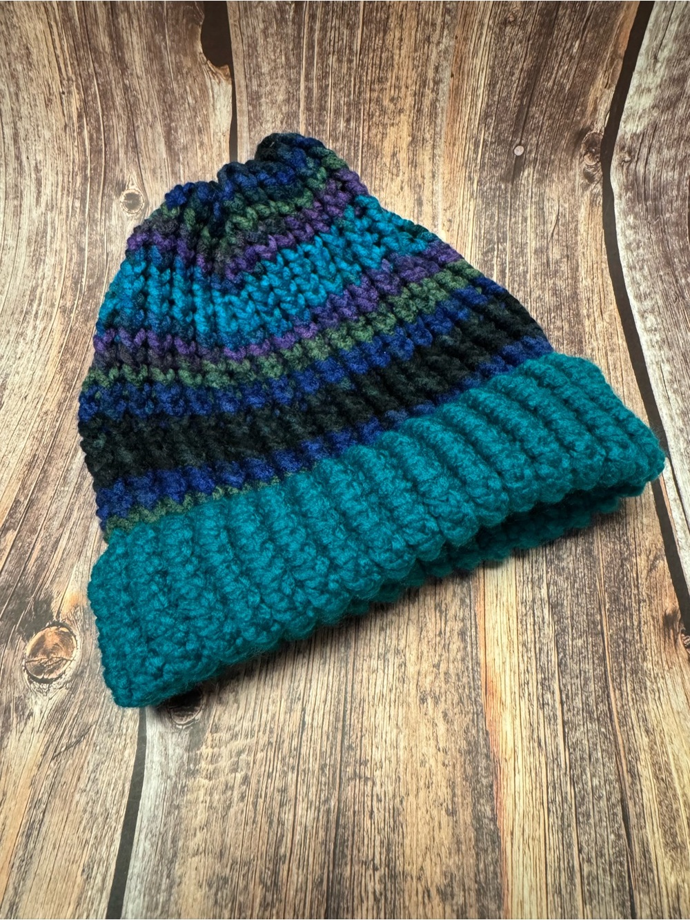 NEW Handmade Multicolor Knit Hat Item #PHK7583